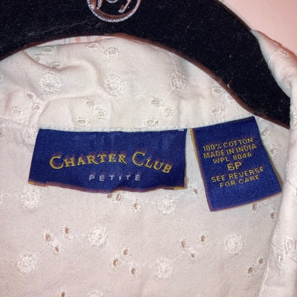 Vintage Charter Club button down shirt! Size 6 petite - Picture 5 of 5